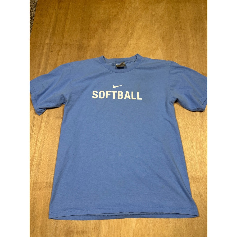 Nike Softball T Shirt Blue Short Sleeve Athletic Men's Size Small